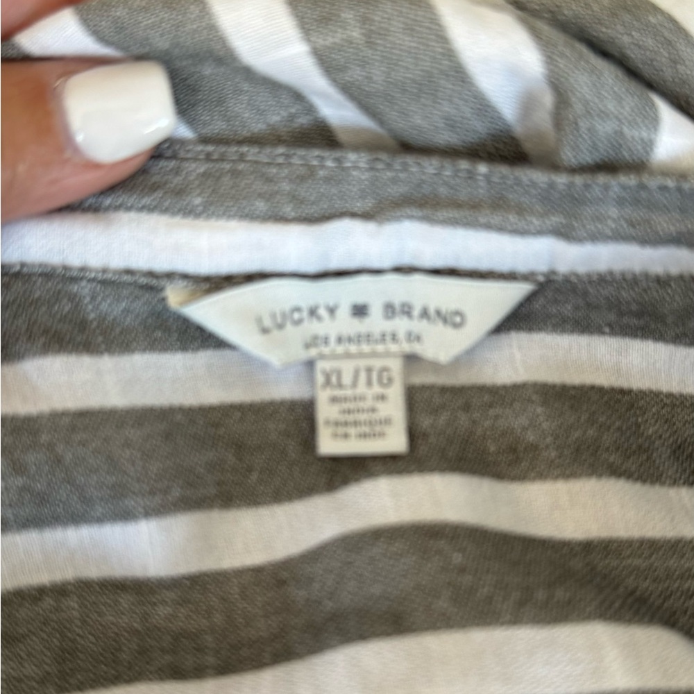 Lucky Brand Top Striped Long Sleeve - Picture 7 of 9
